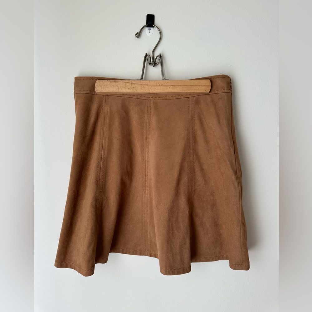 Loft Faux Suede Flippy Skirt